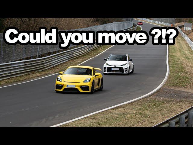 GR Yaris gives a Porsche 718 GT4 a run for its money on the Nürburgring!