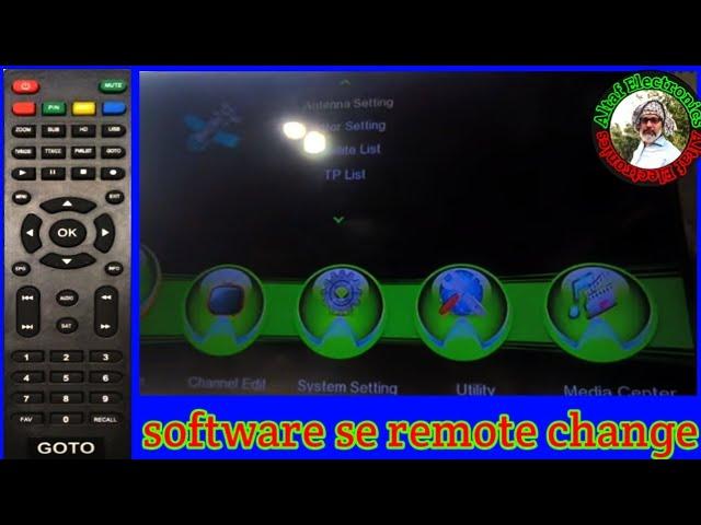 HD receiver software se remote change black go to #AltafElectroncs