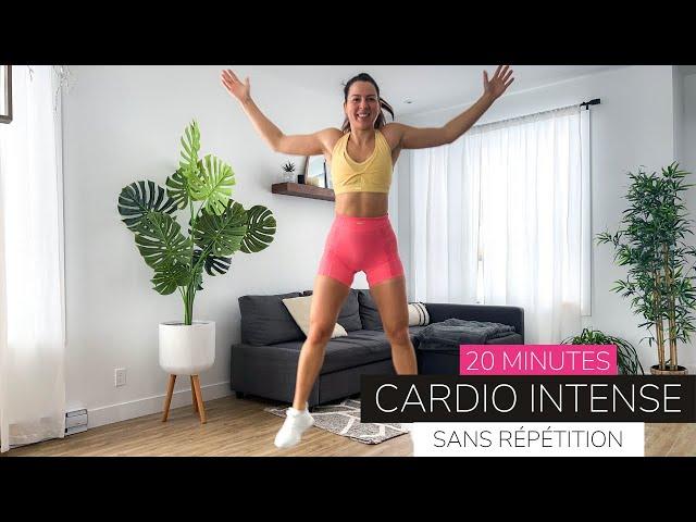 20 MIN Cardio à la maison sans matériel | Intense, sans répétition | exercice cardio à la maison