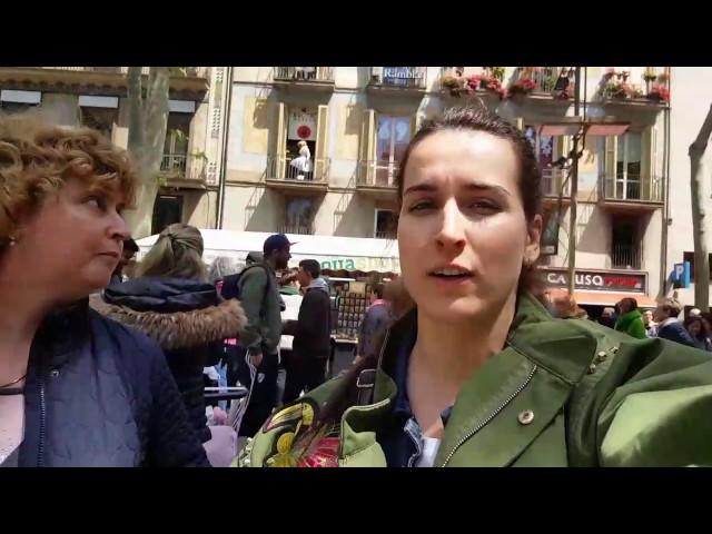 Рынок Бокерия/ Mercat de la Bogueria. Хамон, фрукты, морепродукты.