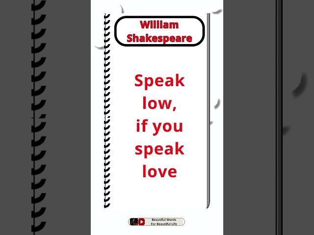 William Shakespeare Quotes || #shorts #williamshakespeare #inspirationalquotes #english