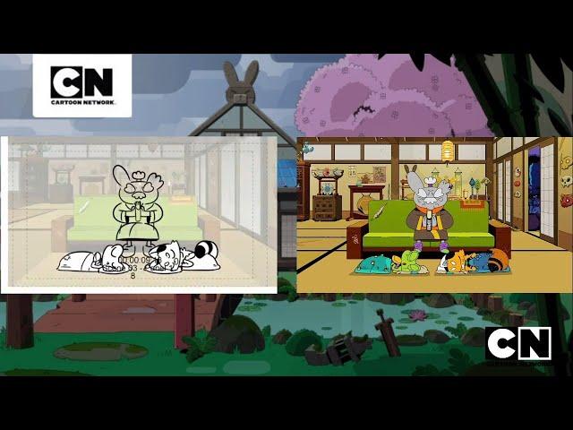 Ninjin | No Tienes Casa ¿Verdad? | Comparación De Animatic | Sensei Sabelotodo | Cartoon Network