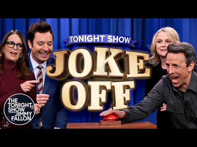 Tina Fey, Amy Poehler and Seth Meyers Interrupt Jimmy's Monologue for a Joke Off | The Tonight Show