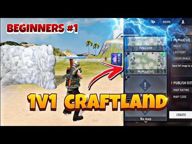 How to Make 1v1 Craftland map for beginners in Freefire