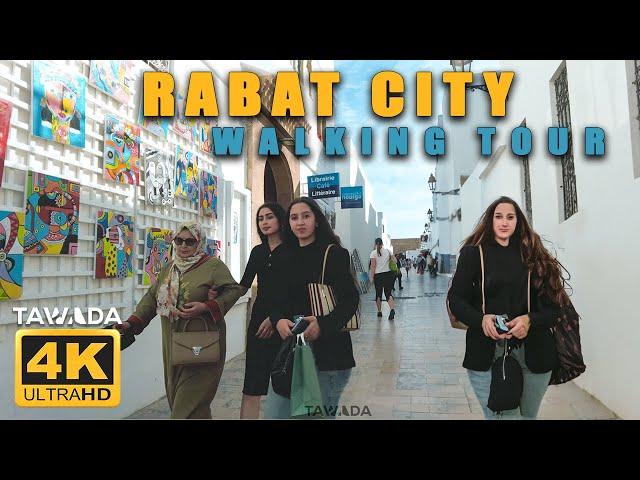 RABAT city 2023 Walking tour - Morocco  4K UHD