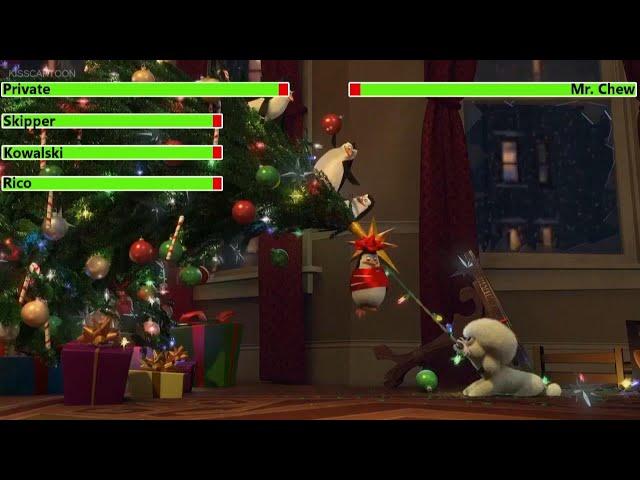 The Madagascar Penguins in a Christmas Caper (2005) with healthbars
