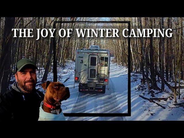 Winter Camping at a Snowy Remote Location for the New Year