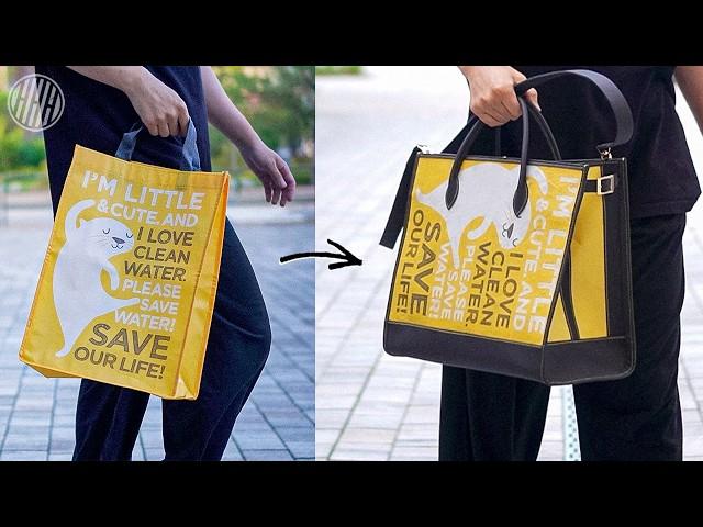 Making a Handmade Tote Bag from $0.20 Plastic Bag