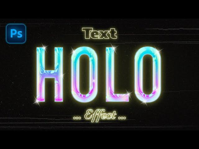 Cómo hacer TEXTO HOLOGRÁFICO en PHOTOSHOP | RicardoRic | Efecto Holográfico