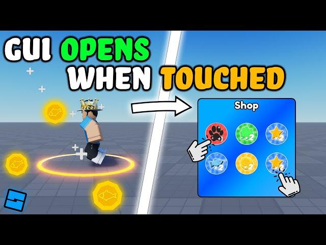 How to make a GUI OPEN when a part is TOUCHED | Roblox Studio Tutorial