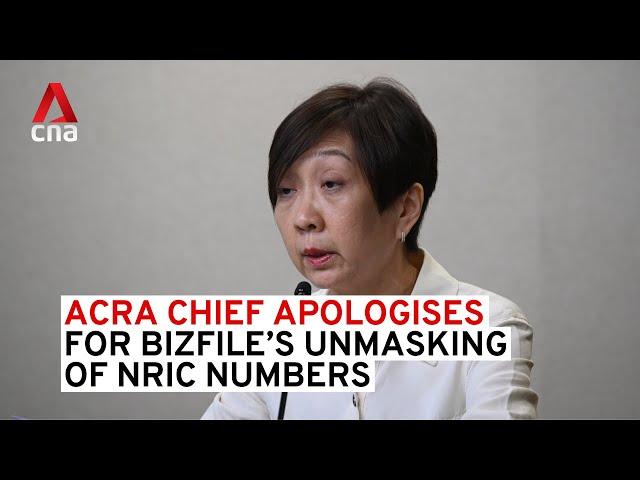 ACRA chief executive apologises for Bizfile’s unmasking of NRIC numbers