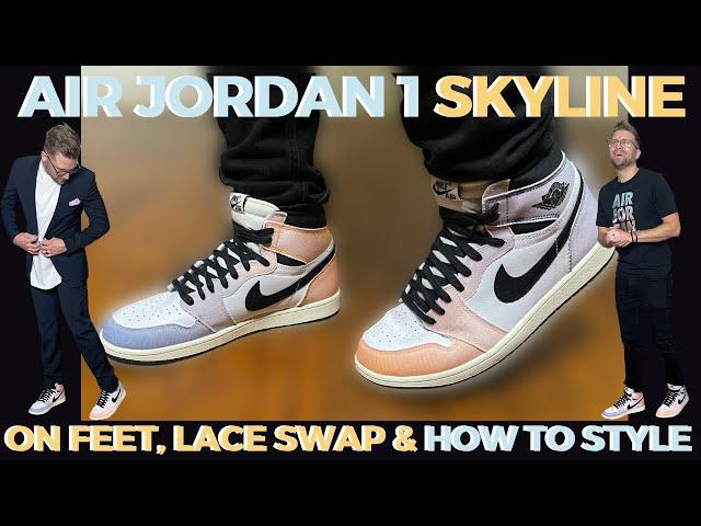 AIR JORDAN 1 HIGH OG ‘SKYLINE’! REVIEW, ON FEET, LACE SWAP & HOW TO STYLE! BEST JORDAN BOX EVER!!