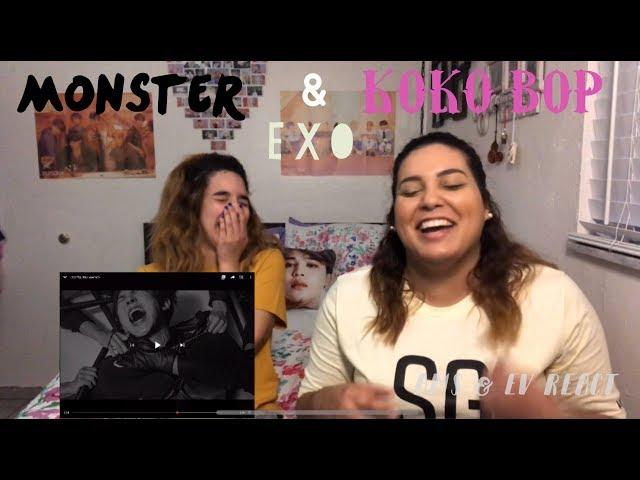 Reacting to EXO: Monster & Koko Bop | Ams & Ev React