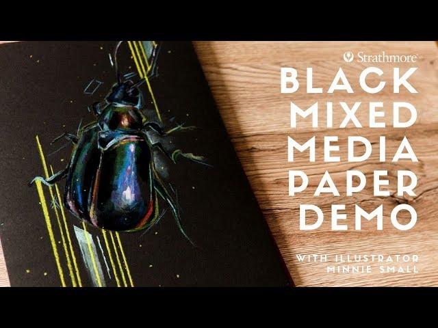 Black Mixed Media Paper Demo with Minnie Small