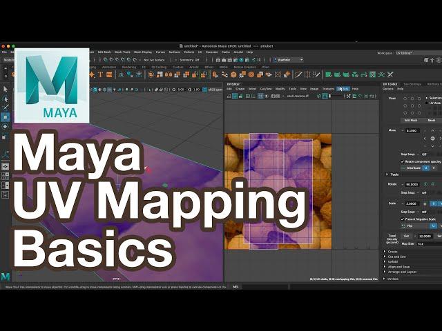 Basic UV Mapping Maya Tutorial with Planar Projections