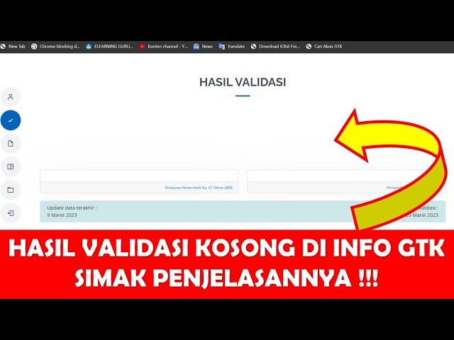 KENAPA HASIL VALIDASI KOSONG DI INFO GTK 2023 TERBARU. SIMAK PENJELASANNYA