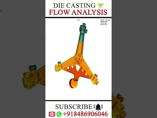 METAL FLOW ANALYSIS  HPDC flow analysis #pressurediecasting #diecasting #flowanalysis