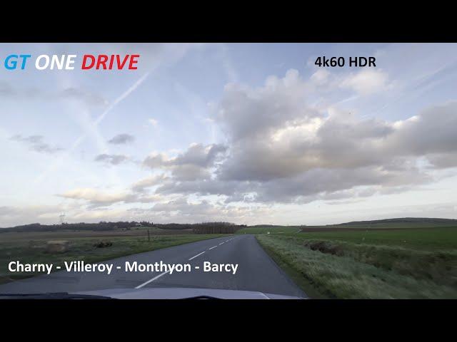 4K Driving in FRANCE 77 : CHARNY to BARCY