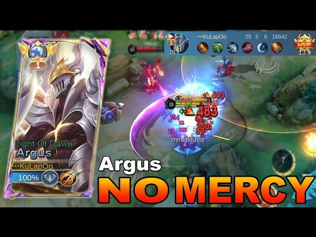 Argus Advance "NO MERCY" Best Build & Emblem | Mobile Legends