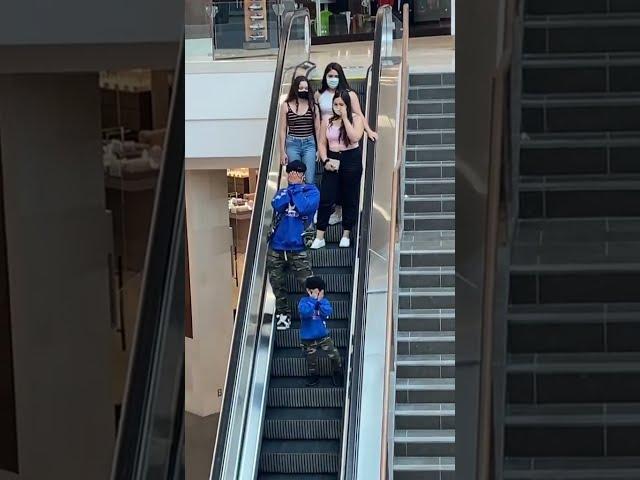 Fire dancing on an escalator #justmaiko #dance #shorts