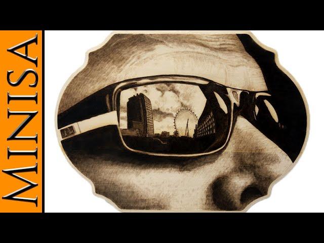 PYROGRAPHY: Wood burning some realistic sunglasses