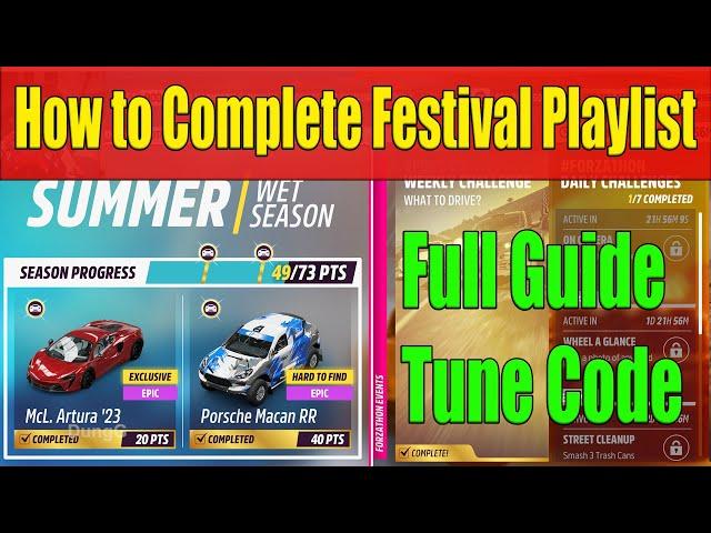 Forza Horizon 5 How to Complete Festival Playlist Summer Season Series 32 Horizon Race Off