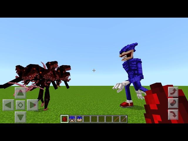 Every Shin Sonic vs Mutant Queen Dweller Mod ADDON UPDATE in MINECRAFT PE