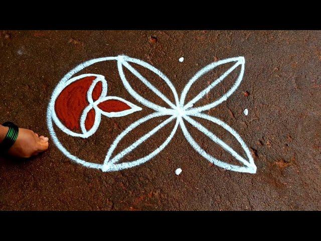 Aadivelli special flowers kolam|3*3 aadiperukku special kolam|aadi 18 kolam|Beautiful rangoli