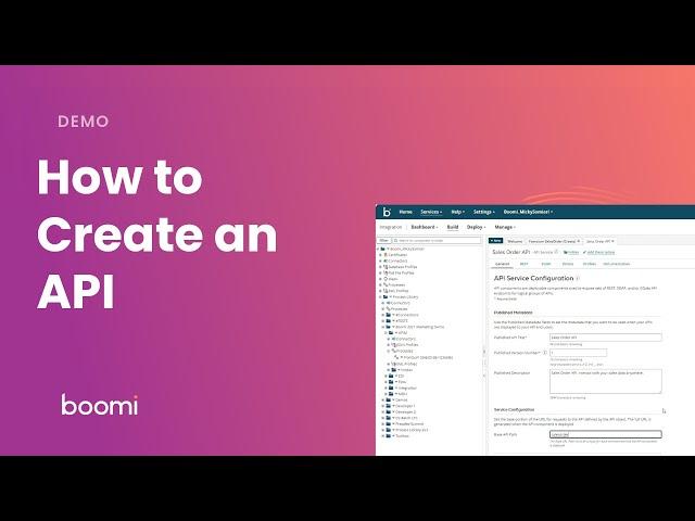 Boomi Platform in Action | Create an API