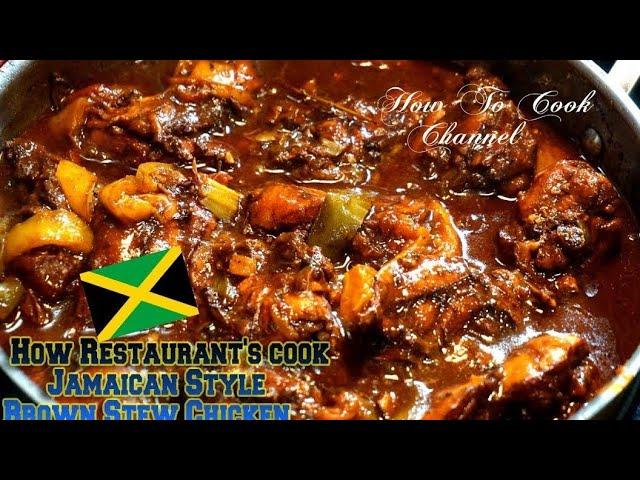 How Restaurant Make Jamaican Style Brown Stew Chicken