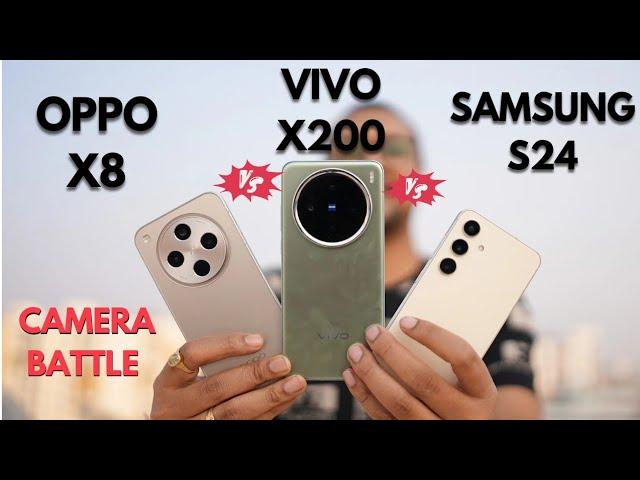 Vivo X200 vs Oppo Find X8 vs Samsung Galaxy S24 | Camera Comparison