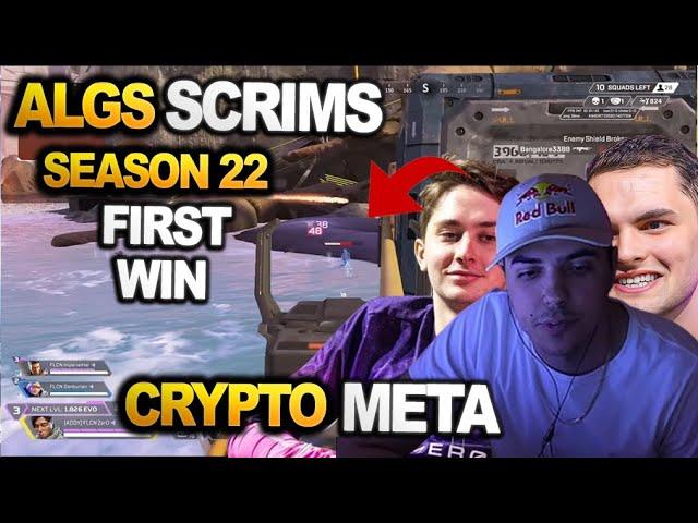 FLCN Zer0 Team Wins First ALGS Scrims in New Season 22!! Crypto NEW META!!