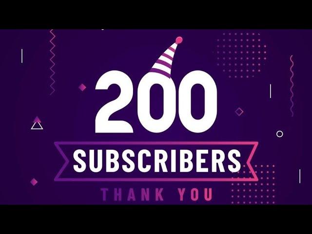 Thank you for 200 subscribers