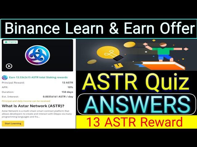 Binance ASTR Learn And Earn | ASTR Quiz Answers