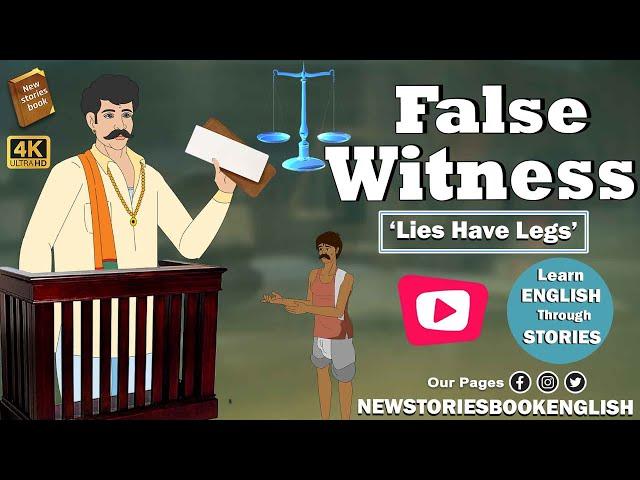 how to learn english through story  - false witness - Moral Stories in English -  through cartoon