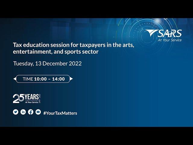Tax education session for taxpayers in the arts, entertainment and sports sector