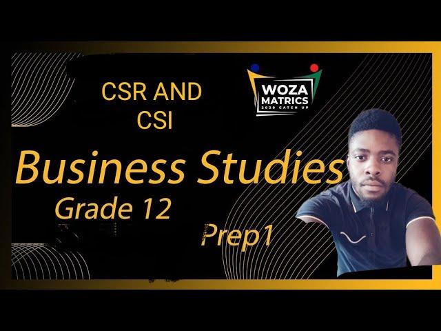 CSR AND CSI Business studies paper 2 grade 12