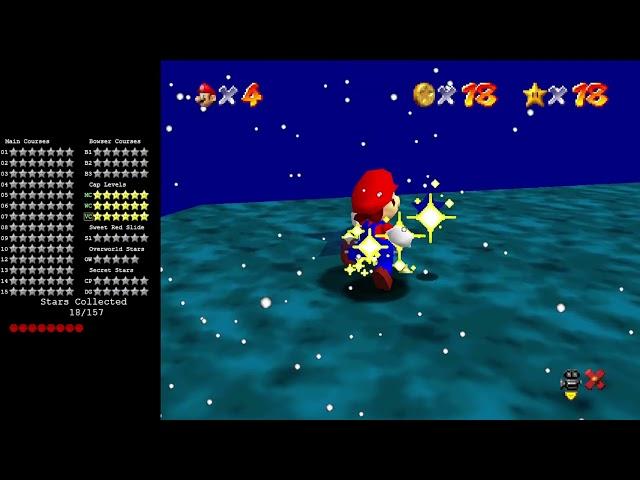 Super Mario 64 The Dark Blue Stars Playthrough