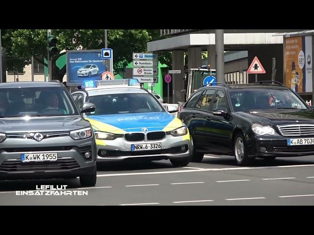 [ Von der Straße gepustet ] Alarmfahrt Funkstreifenwagen Polizei Köln