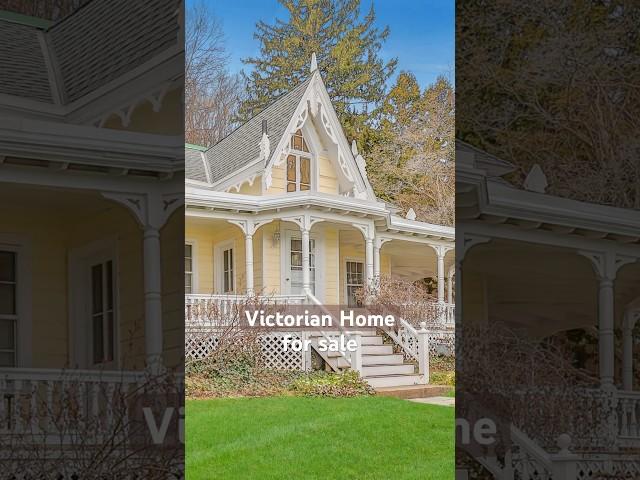 This 4-bedroom “Carpenter Gothic” #Victorian home features 3 fireplaces. ️ #shorts