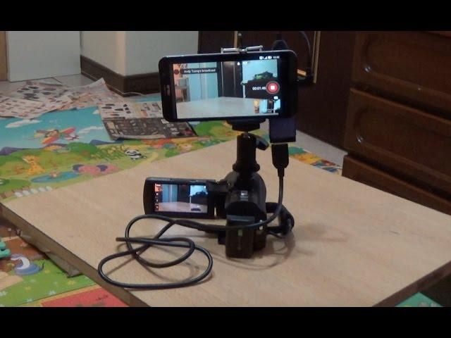 camcorder broadcast on android phone with facebook live stremaing