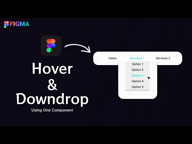 Figma basic: Dropdown with hover effect in figma | Hover effect figma prototype