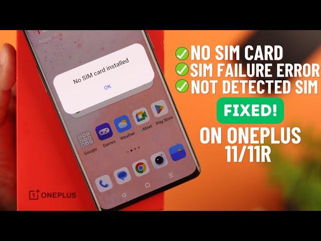 How to Fix OnePlus No SIM Found, Invalid SIM, Or SIM Card Failure Error!