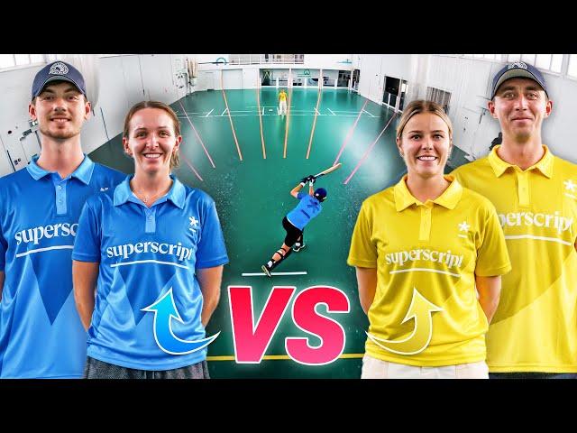 CLUB CRICKETERS vs KATE CROSS & ALEX HARTLEY: INDOOR CRICKET BATTLE!