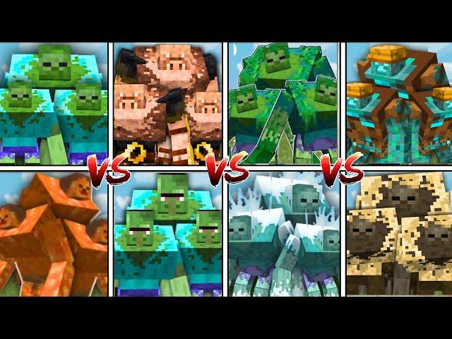 ALL ZOMBIES TOURNAMENT in Minecraft Mob Battle