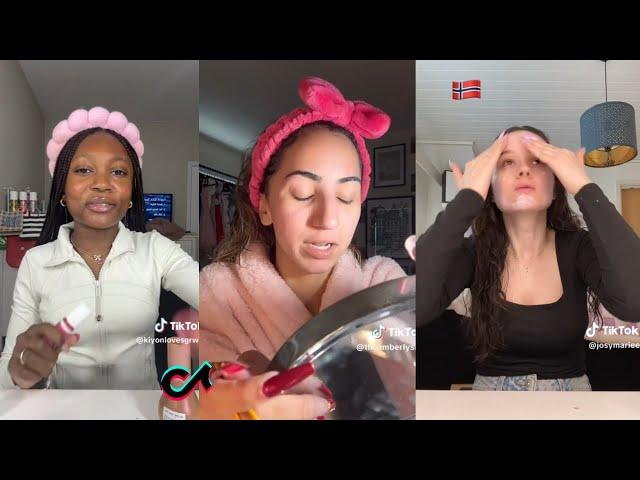 GRWM ( get ready with me ) Makeup storytime - TikTok compilation ️ (skincare, makeup, outfits) #9