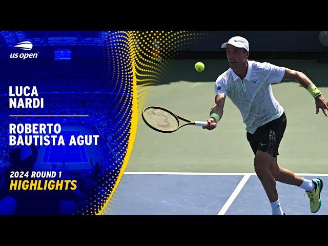 Luca Nardi vs. Roberto Bautista Agut Highlights | 2024 US Open Round 1