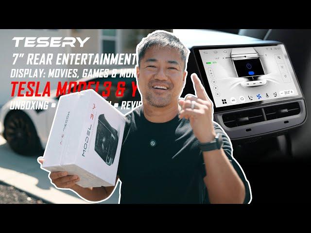 Tesery Latest & Best Rear Entertainment Display for Tesla Model 3 & Y | Full Installation & Review