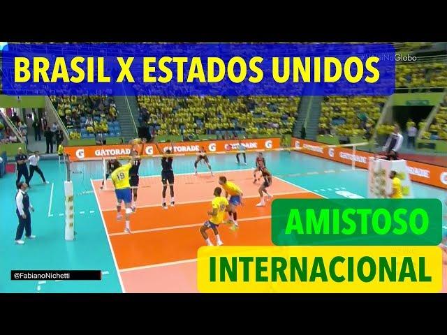 Brasil x Estados Unidos - Amistoso Internacional de Vôlei Masculino