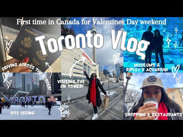 TORONTO VLOG: first time in Canada, visiting the CN tower, exploring, shopping haul, & more!️